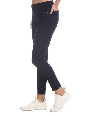 low rise solid jeans - 17580174 - Standard Image - 3