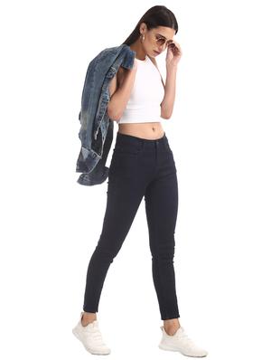 low rise solid jeans - 17580174 - Standard Image - 5