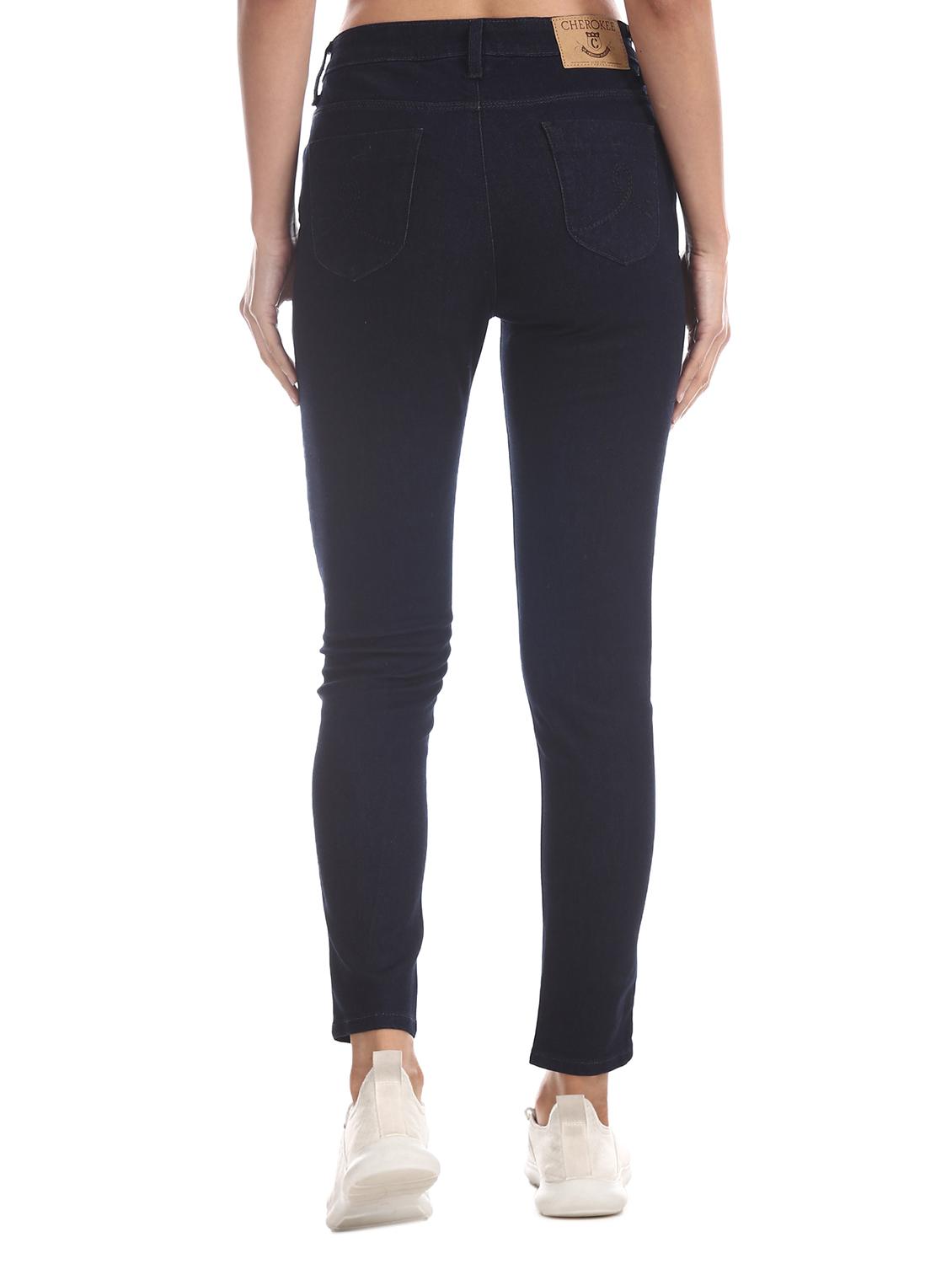 low rise solid jeans - 17580174 - Zoom Image - 4