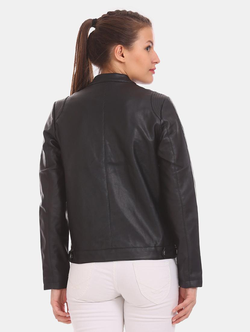 black leather jacket - 17580203 - Zoom Image - 3