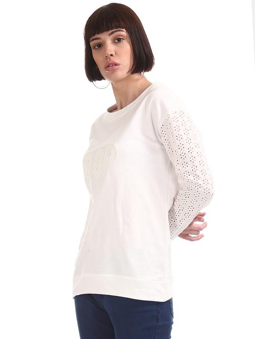 white polyester regular top - 17580216 - Standard Image - 1