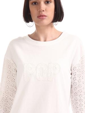 white polyester regular top - 17580216 - Standard Image - 3