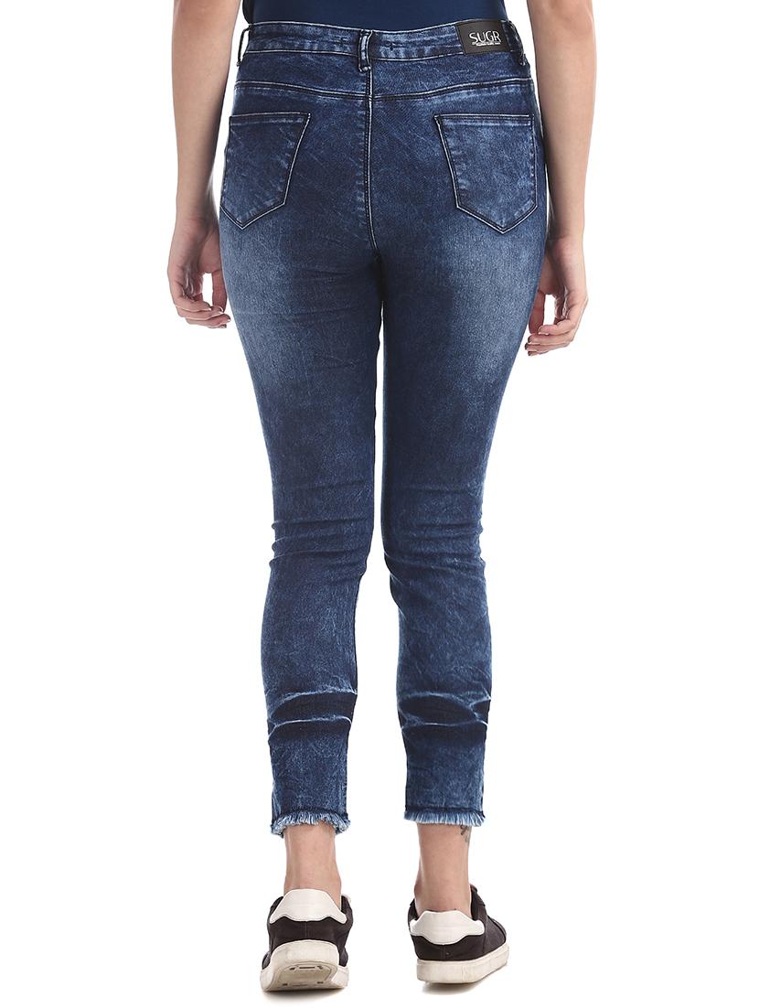 mid rise acid washed jeans - 17580222 - Zoom Image - 3