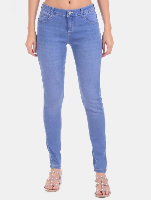 mid rise stone washed jeans - 17580237 - Standard Image - 1