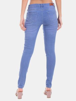 mid rise stone washed jeans - 17580237 - Standard Image - 3
