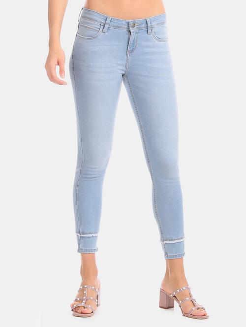 mid rise stone washed jeans - 17580248 - Standard Image - 1