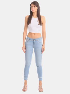 mid rise stone washed jeans - 17580248 - Standard Image - 4