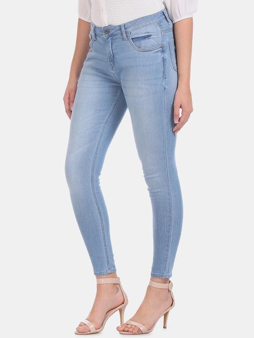 mid rise stone washed jeans - 17580289 - Standard Image - 1