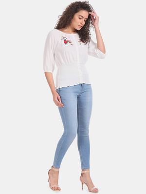 mid rise stone washed jeans - 17580289 - Standard Image - 4