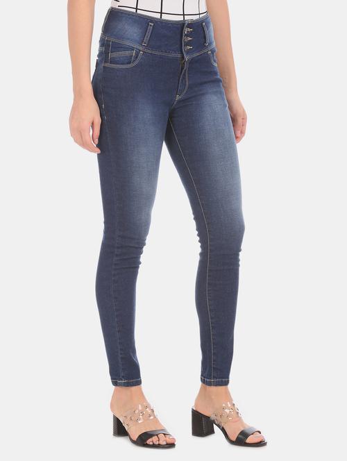 mid rise stone washed jeans - 17580326 - Standard Image - 1