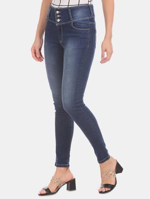 mid rise stone washed jeans - 17580326 - Standard Image - 2