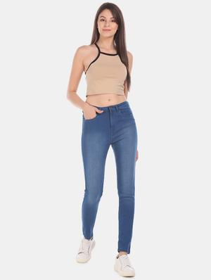 high rise stone washed jeans - 17580379 - Standard Image - 4