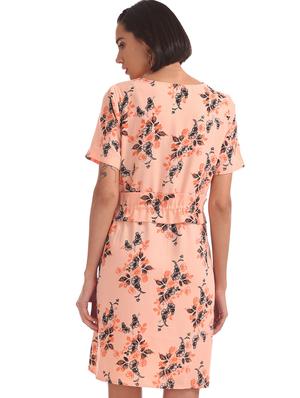 tie front floral a-line dress - 17580394 - Standard Image - 3