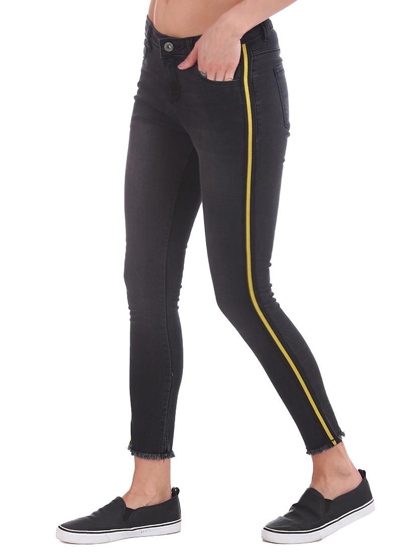 side tape denim jeans - 17580401 - Zoom Image - 2