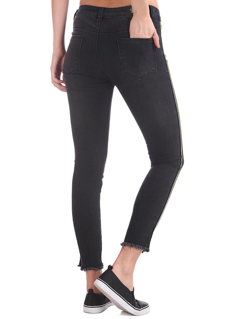 side tape denim jeans - 17580401 - Zoom Image - 3