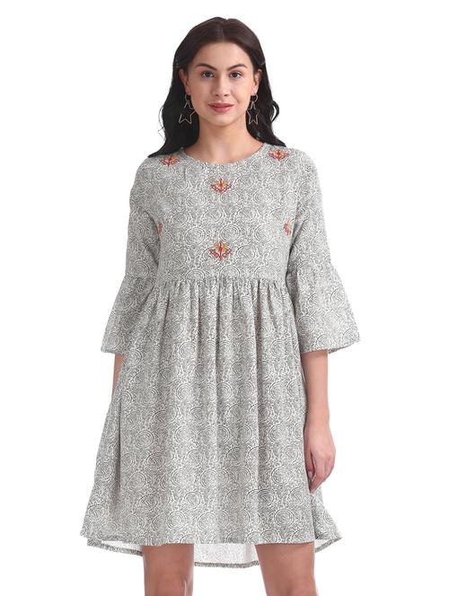 black rayon aline dress - 17580407 - Very Small Image - 1