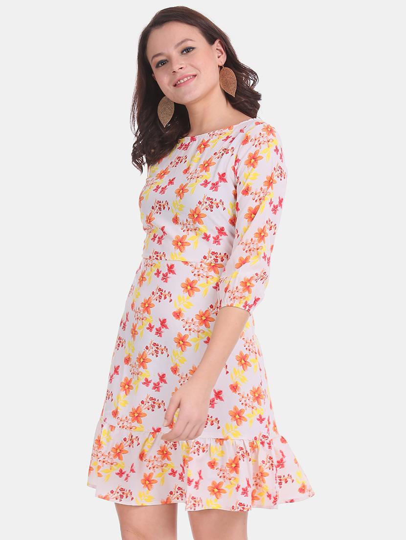 round neck floral a-line dress - 17580531 - Zoom Image - 2