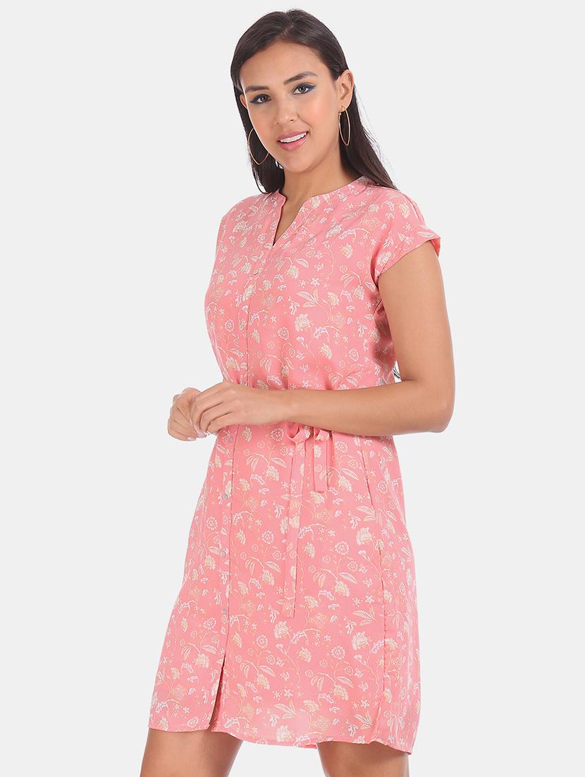 tie front floral a-line dress - 17580532 - Zoom Image - 2