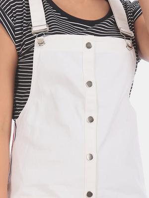side taped solid dungaree dress - 17580538 - Standard Image - 5