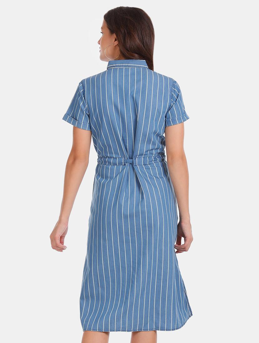 tie front striped shirt dress - 17580539 - Zoom Image - 3