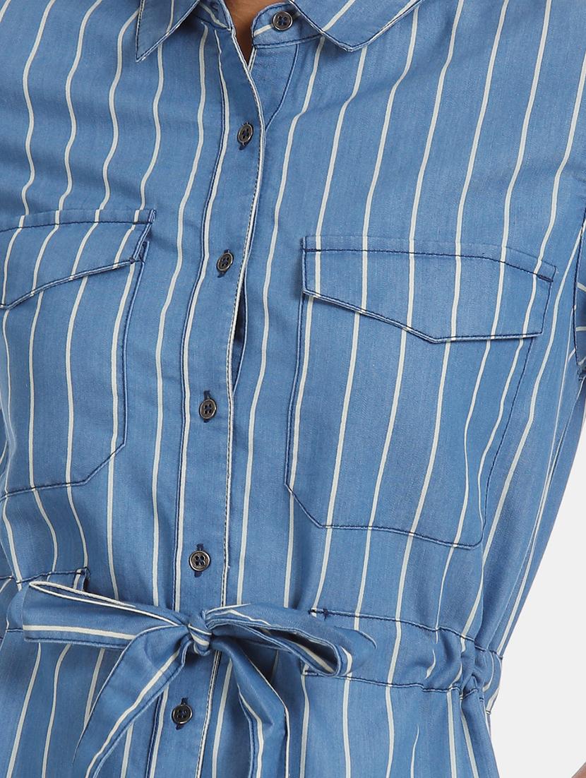 tie front striped shirt dress - 17580539 - Zoom Image - 5