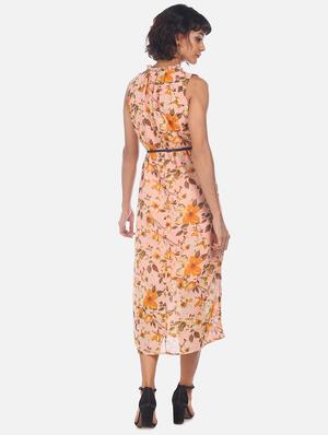 round neck floral a-line dress - 17580576 - Standard Image - 3
