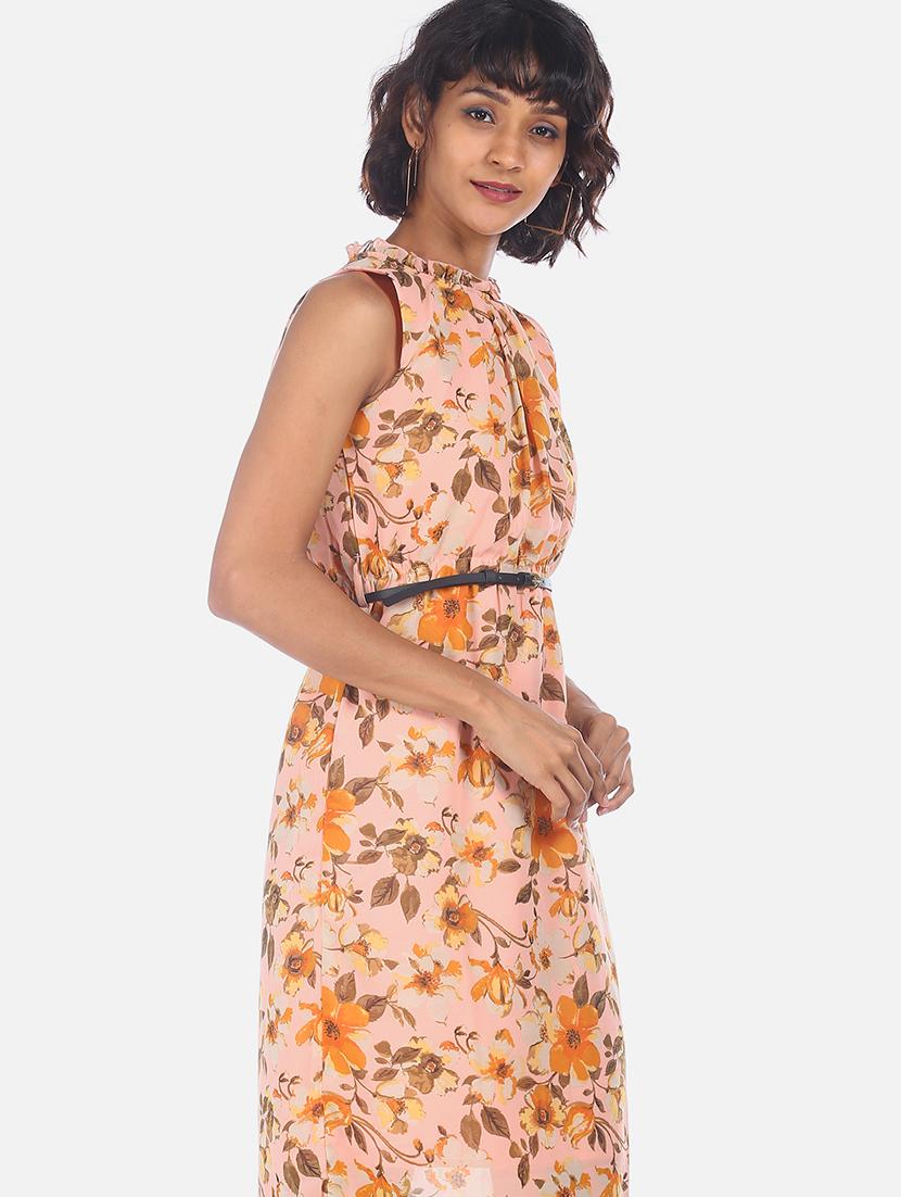 round neck floral a-line dress - 17580576 - Zoom Image - 4