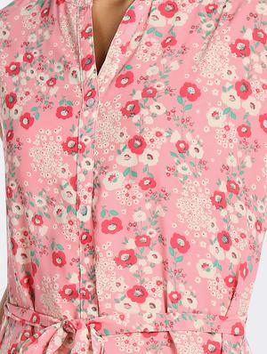 tie front floral a-line dress - 17580580 - Standard Image - 5