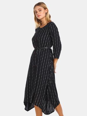 striped asymmetric a-line dress - 17580604 - Standard Image - 2
