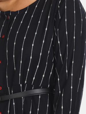 striped asymmetric a-line dress - 17580604 - Standard Image - 5
