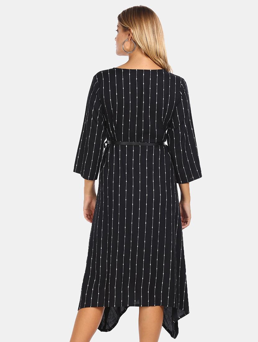 striped asymmetric a-line dress - 17580604 - Zoom Image - 3