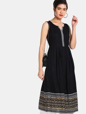 printed a-line kurta - 17580611 - Standard Image - 2