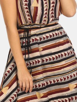 tie front asymmetric dress - 17580626 - Standard Image - 4