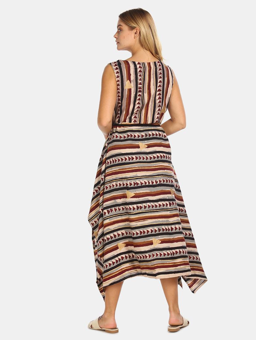 tie front asymmetric dress - 17580626 - Zoom Image - 3