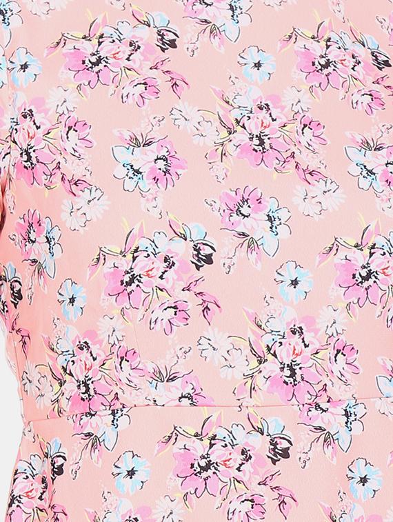 peach polyester aline dress - 17580656 - Zoom Image - 5