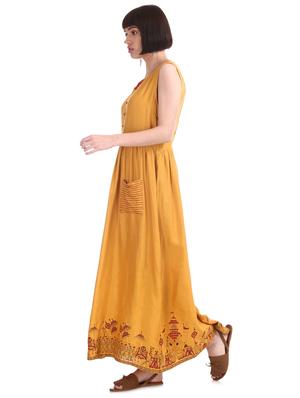 notch neck belted maxi dress - 17580744 - Standard Image - 2