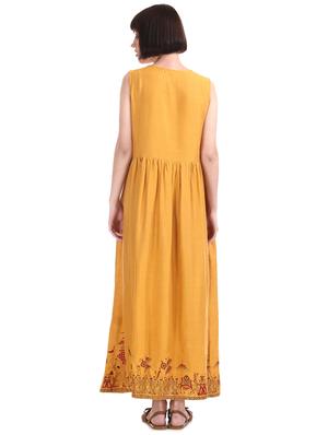 notch neck belted maxi dress - 17580744 - Standard Image - 3