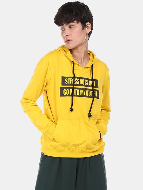 yellow polyester regular sweatshirt - 17580906 - Standard Image - 1