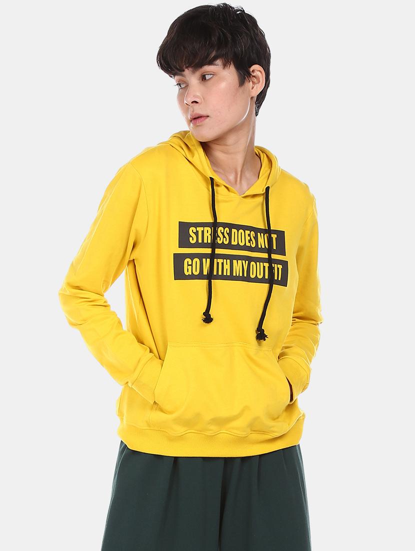 yellow polyester regular sweatshirt - 17580906 - Zoom Image - 1