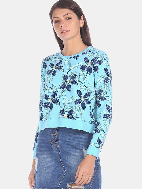 blue polyester regular sweatshirt - 17580913 - Standard Image - 1