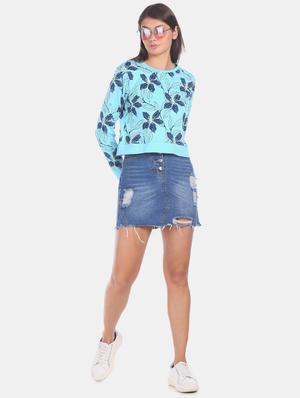 blue polyester regular sweatshirt - 17580913 - Standard Image - 4