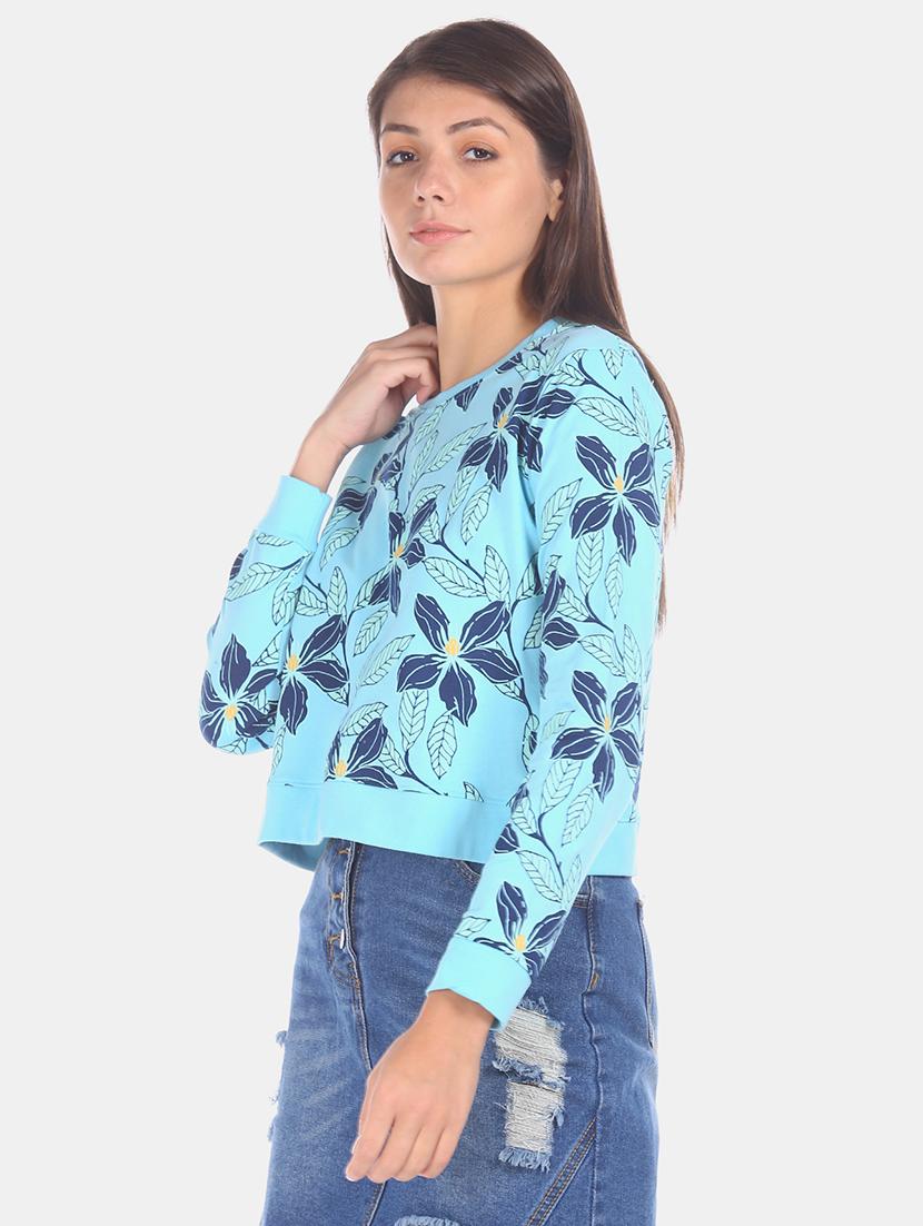 blue polyester regular sweatshirt - 17580913 - Zoom Image - 2