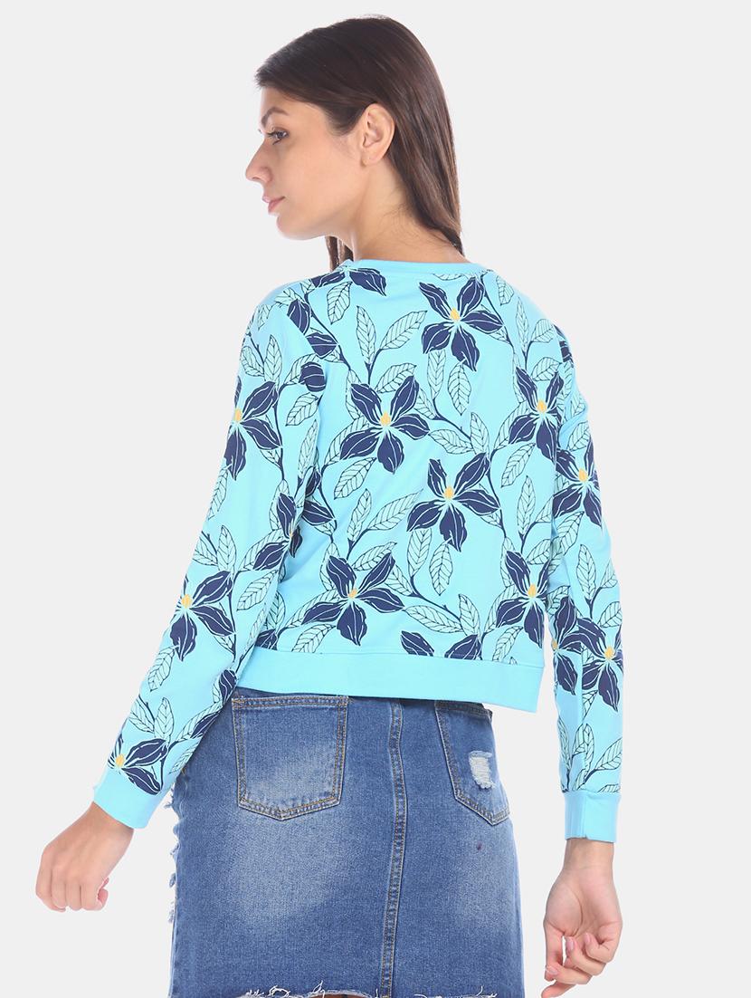 blue polyester regular sweatshirt - 17580913 - Zoom Image - 3