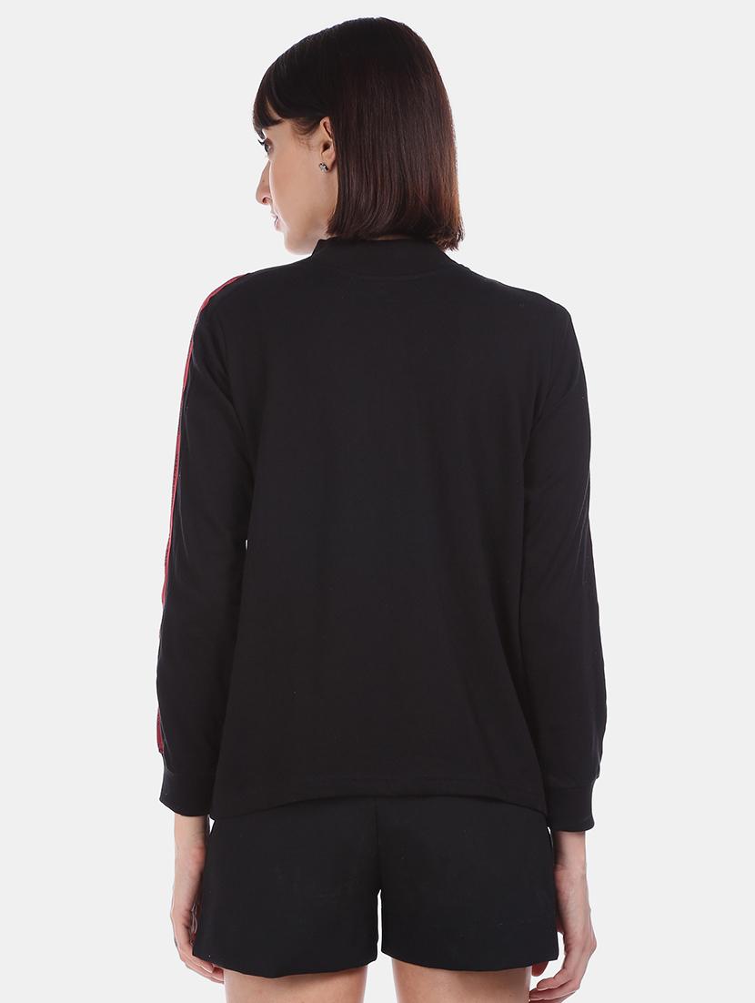 black polyester regular sweatshirt - 17580922 - Zoom Image - 3