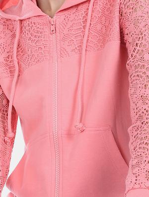 pink polyester regular sweatshirt - 17580932 - Standard Image - 5