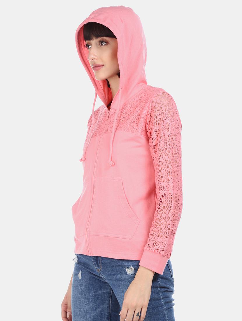 pink polyester regular sweatshirt - 17580932 - Zoom Image - 2