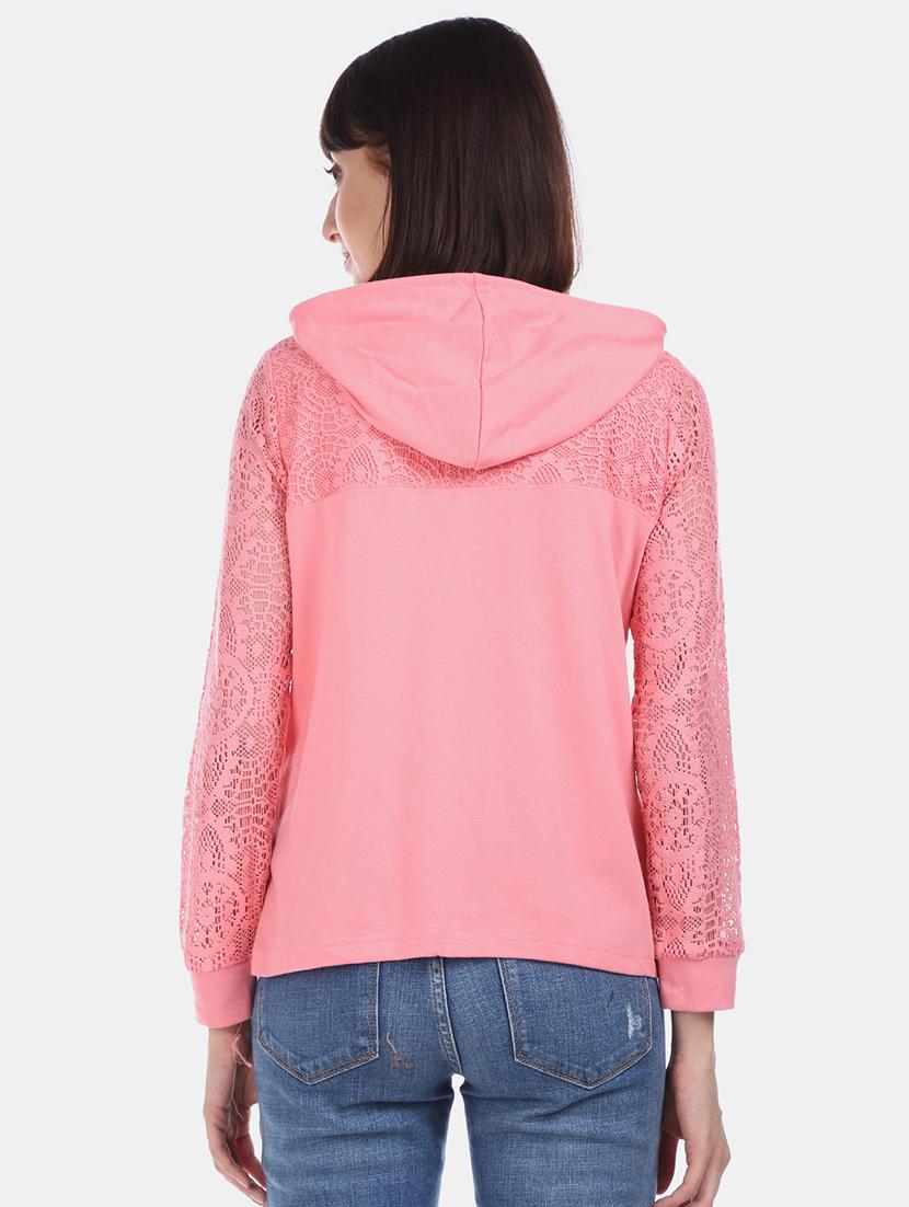pink polyester regular sweatshirt - 17580932 - Zoom Image - 3