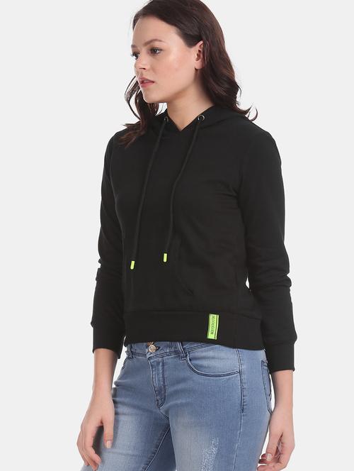 black polyester regular sweatshirt - 17580938 - Standard Image - 1
