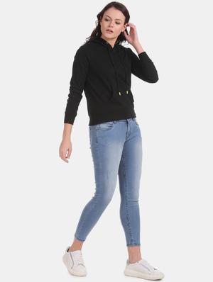 black polyester regular sweatshirt - 17580938 - Standard Image - 4