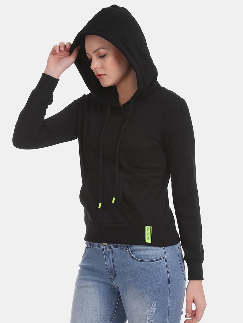 black polyester regular sweatshirt - 17580938 - Zoom Image - 2